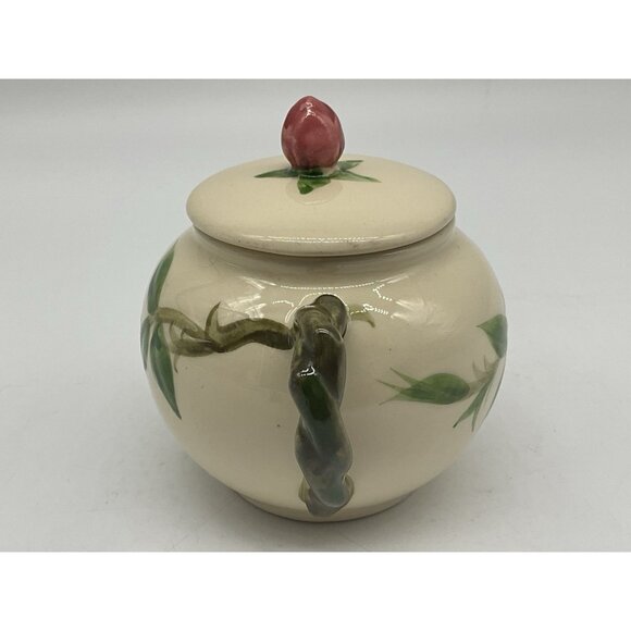 Desert Rose England Creamer and Sugar Bowl Vintage Set by Fransican Earthenware - Picture 12 of 16